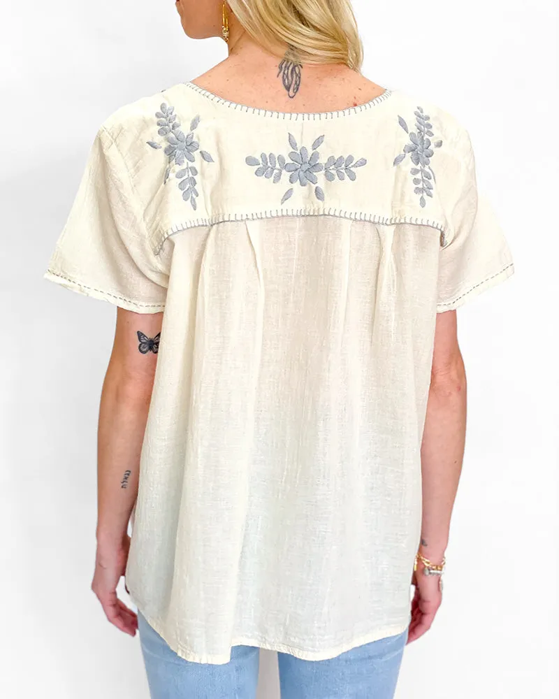 Emery Embroidered Top
