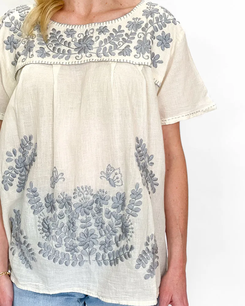 Emery Embroidered Top