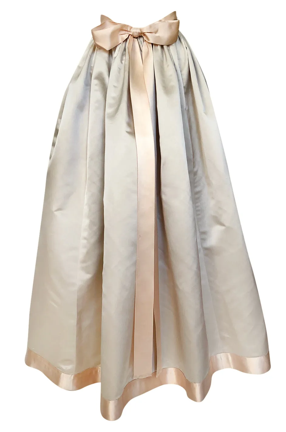 Fall 1977 Bill Blass Couture Gold Top, Tassle Vest & Ivory Silk Skirt Dress Set