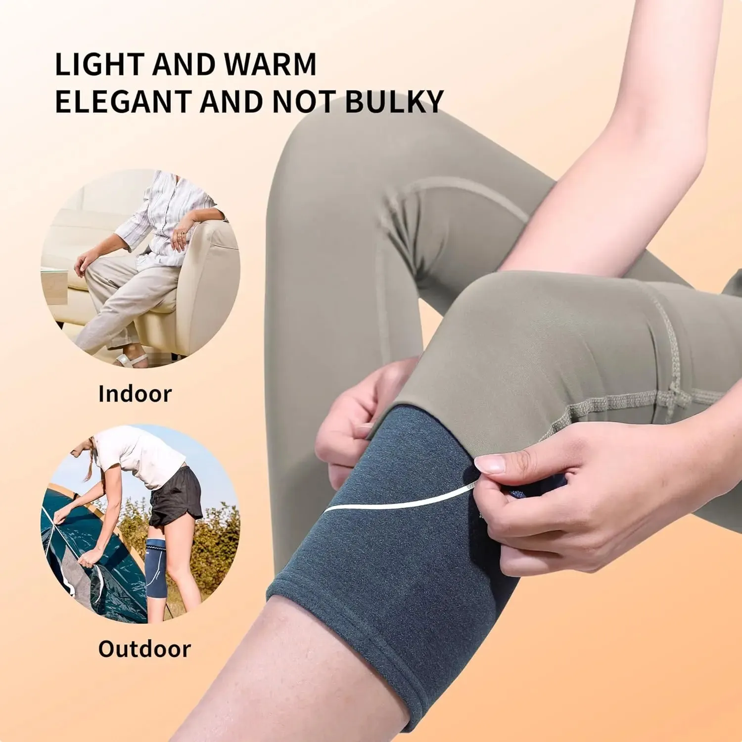 FITMIND Knee Warmer, Elastic Wool Knee Sleeve
