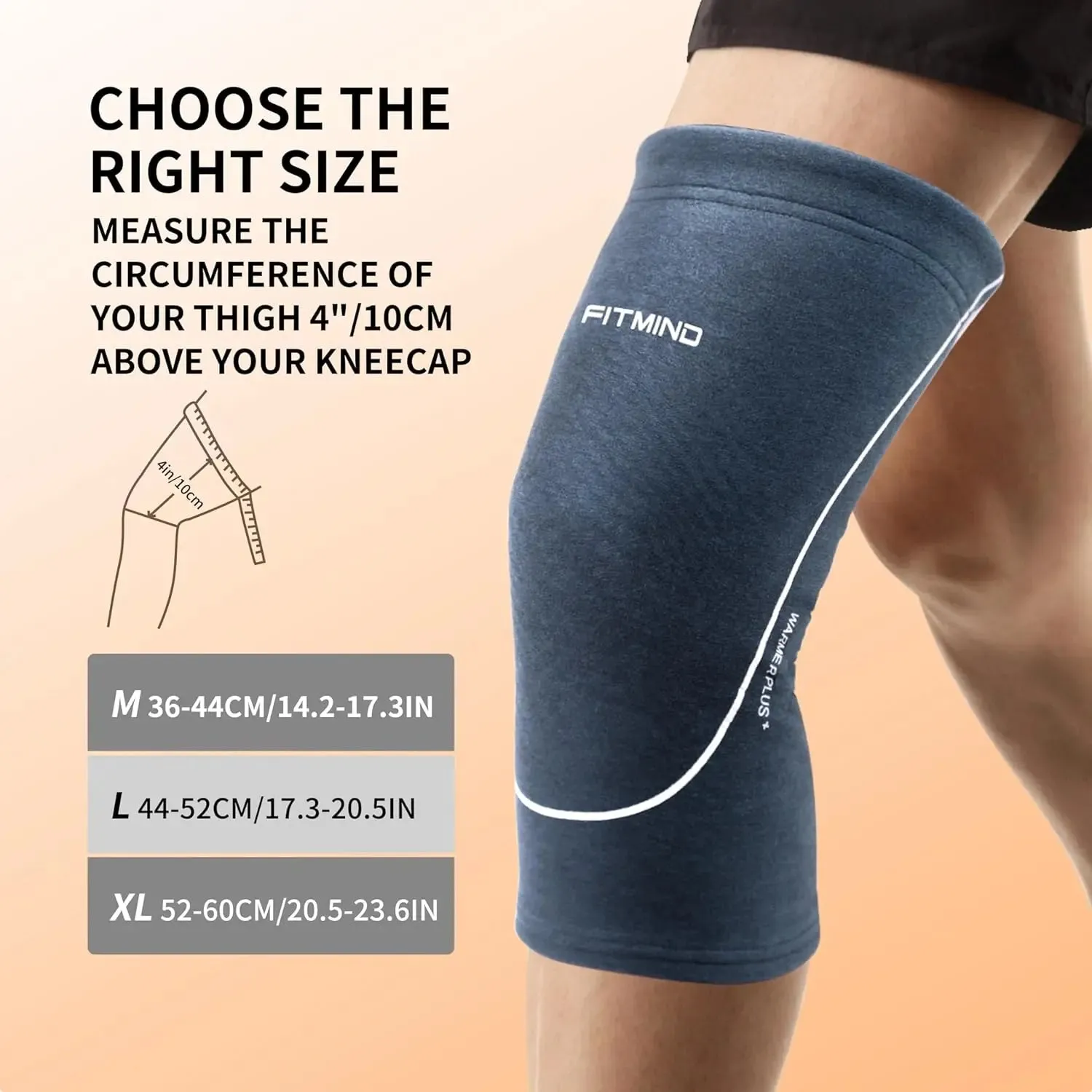 FITMIND Knee Warmer, Elastic Wool Knee Sleeve