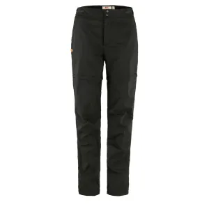 Fjallraven Womens Abisko Hike Zip-Off Trousers Reg Leg Black