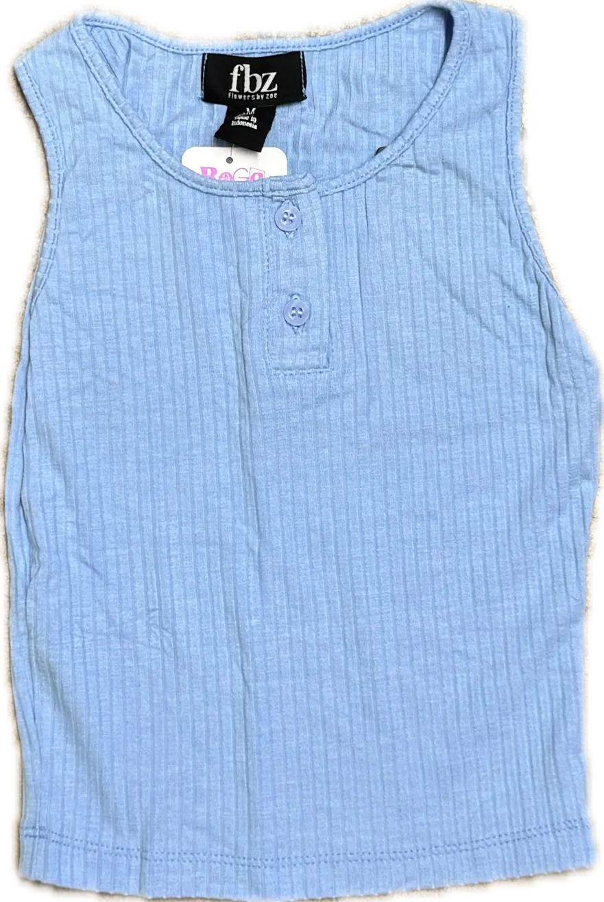 FLOWERS BY ZOE- Blue Parama Top