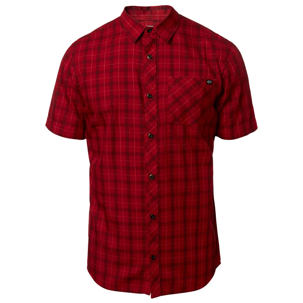 Fox Overload Ss Woven Shirt - Cardinal