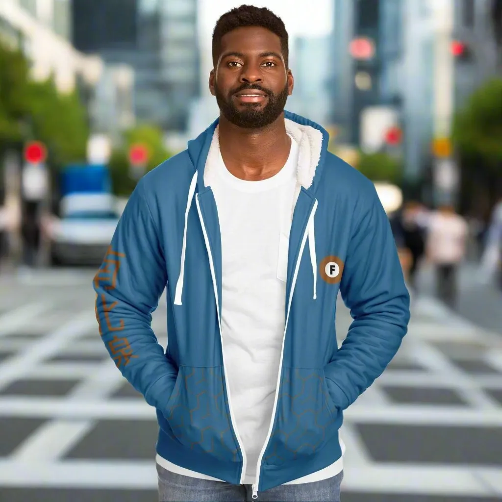 Fukutoshin Line Ultra-Soft Microfleece Zip Hoodie