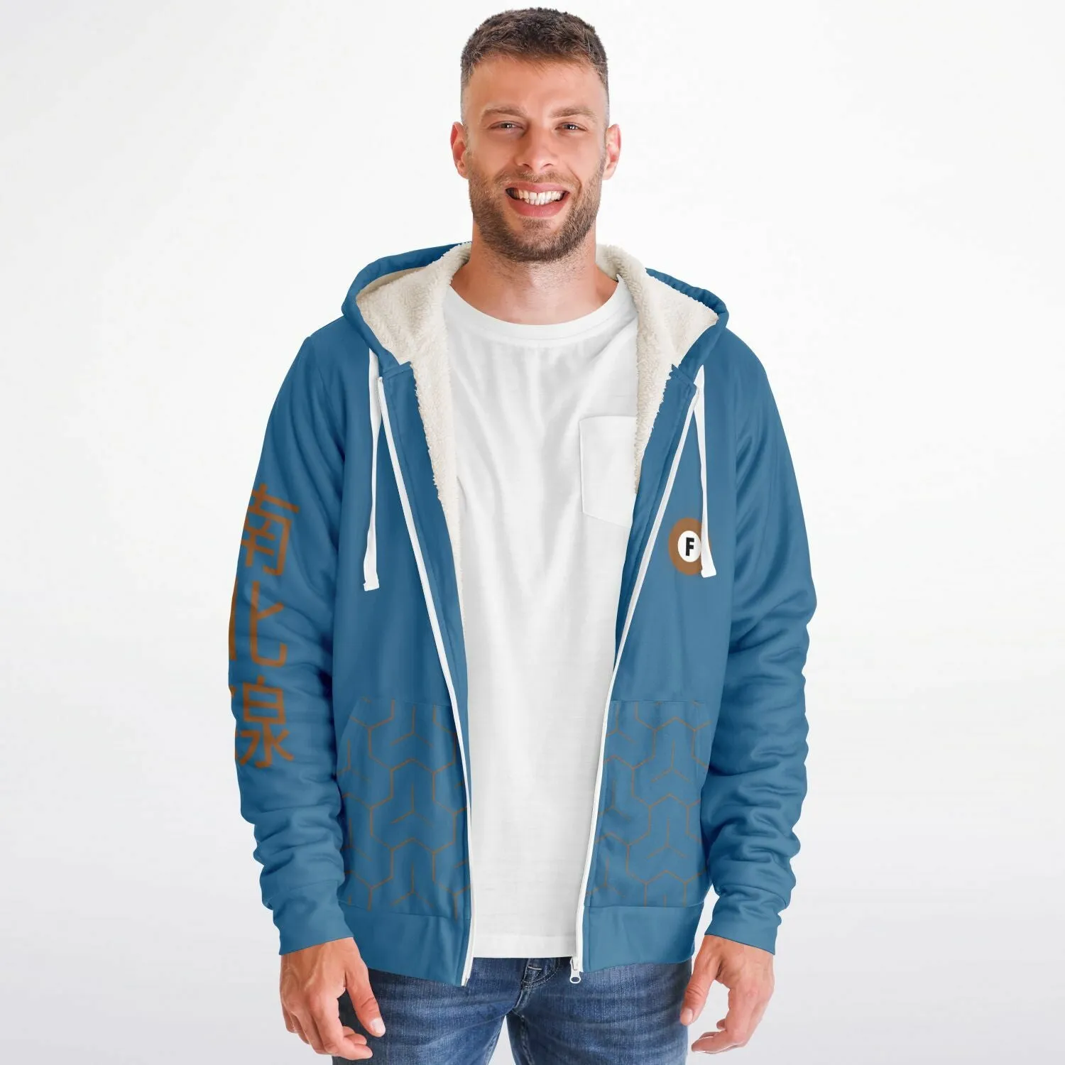 Fukutoshin Line Ultra-Soft Microfleece Zip Hoodie