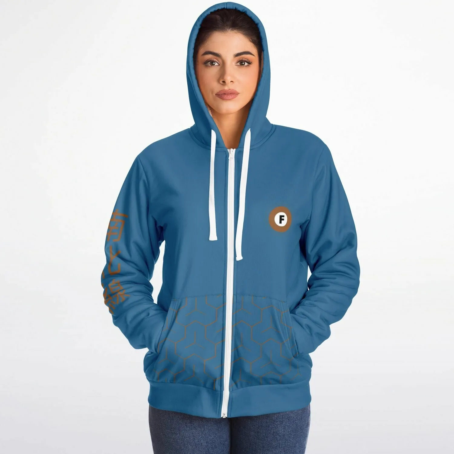 Fukutoshin Line Ultra-Soft Microfleece Zip Hoodie