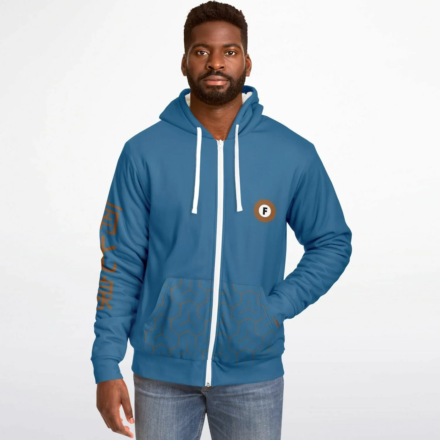 Fukutoshin Line Ultra-Soft Microfleece Zip Hoodie
