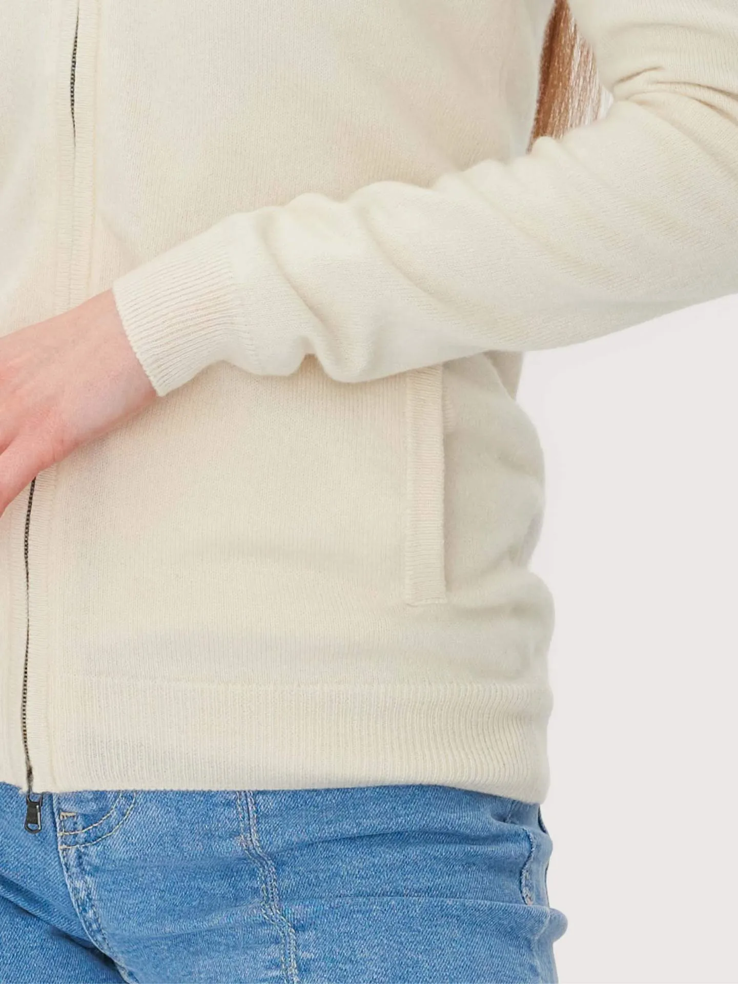 Full-Zip Cashmere Hoodie