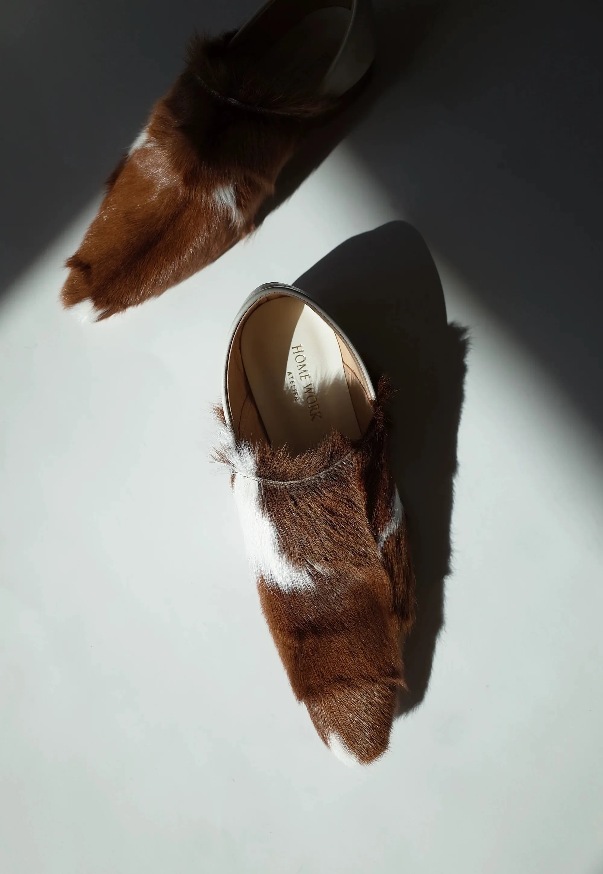 Goat Wool Pointed Toe Babouche