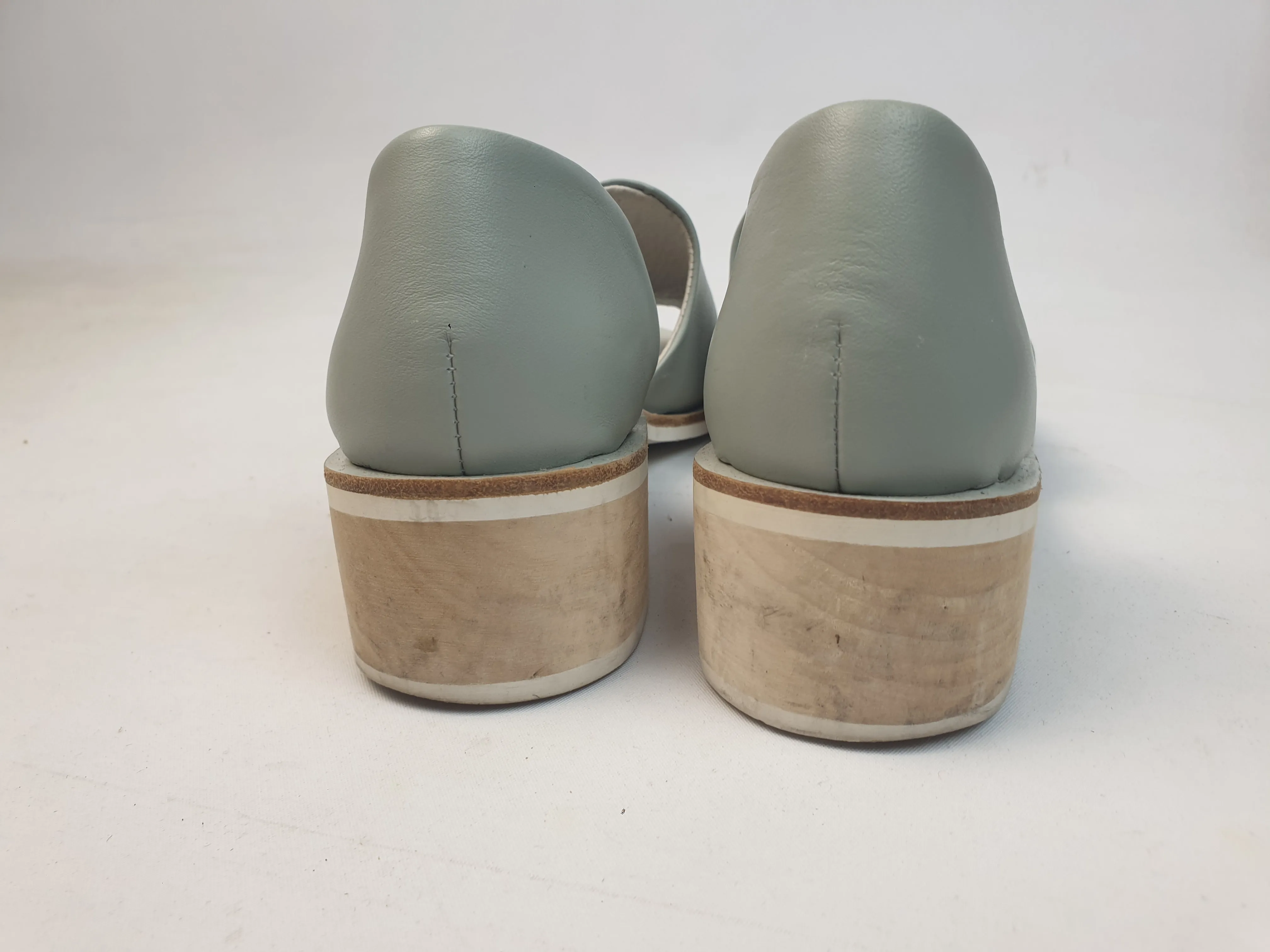 Gorman pale blue leather slide on shoes size 35