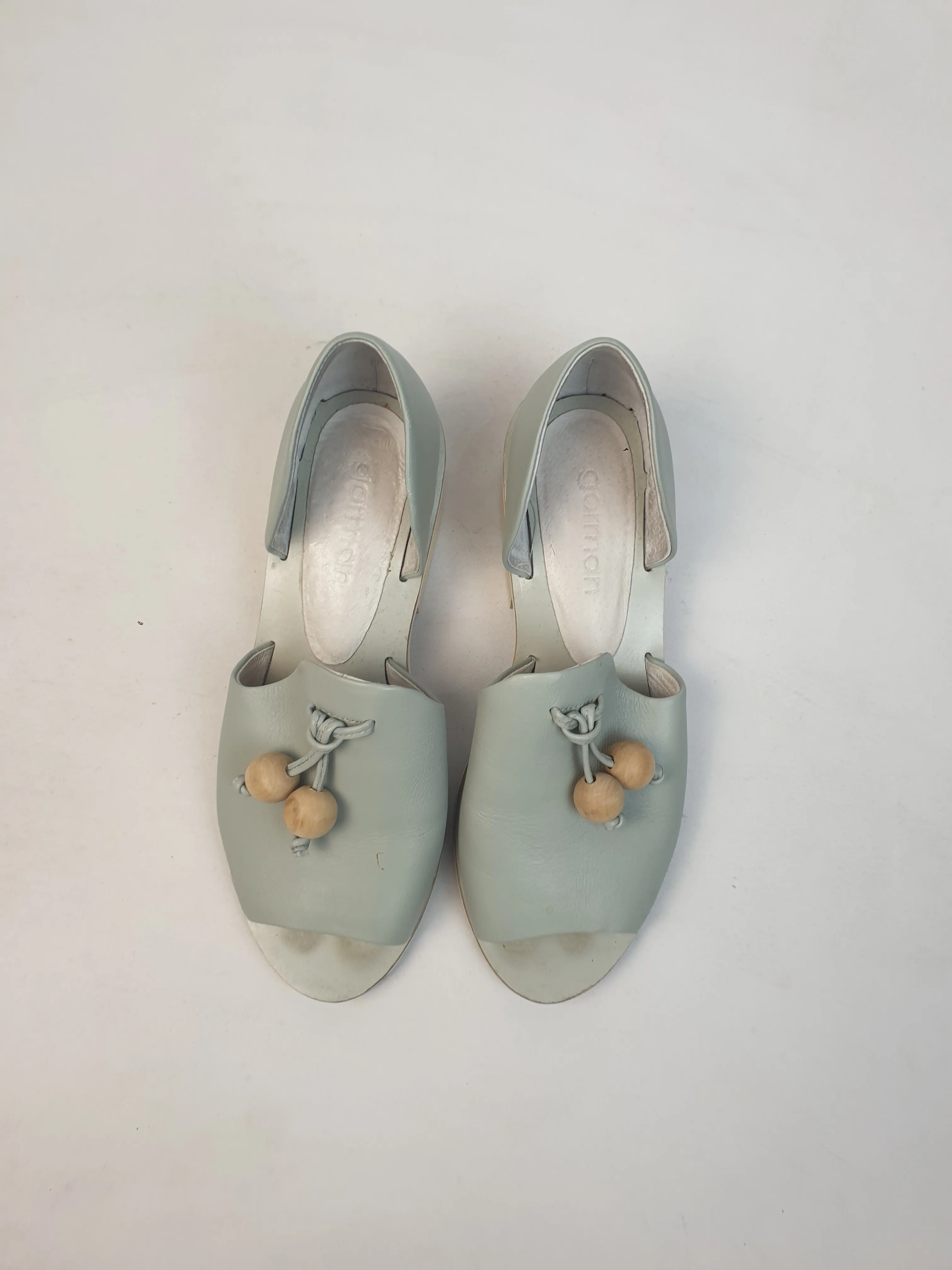 Gorman pale blue leather slide on shoes size 35