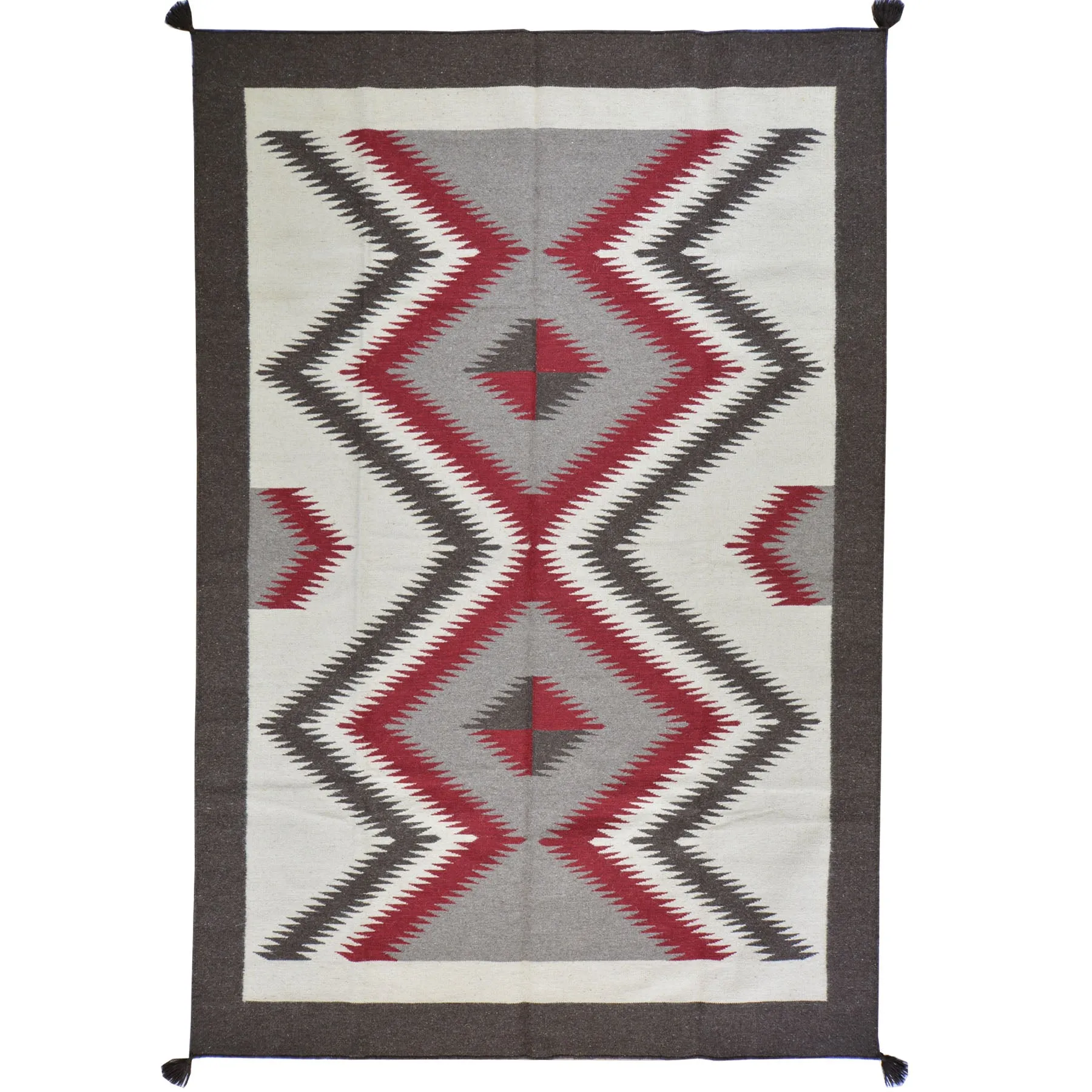Hand-Woven Navajo Style Southwestern Design FlatWeave Rug (Size 6.0 X 9.0) Cwral-6945