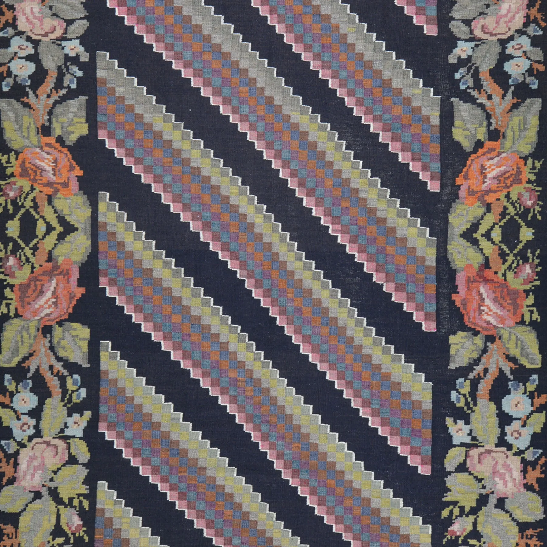Hand-Woven Reversible Bessarabian Maldivian Kilim Handmade Rug (Size 6.7 X 11.6) Cwral-10170
