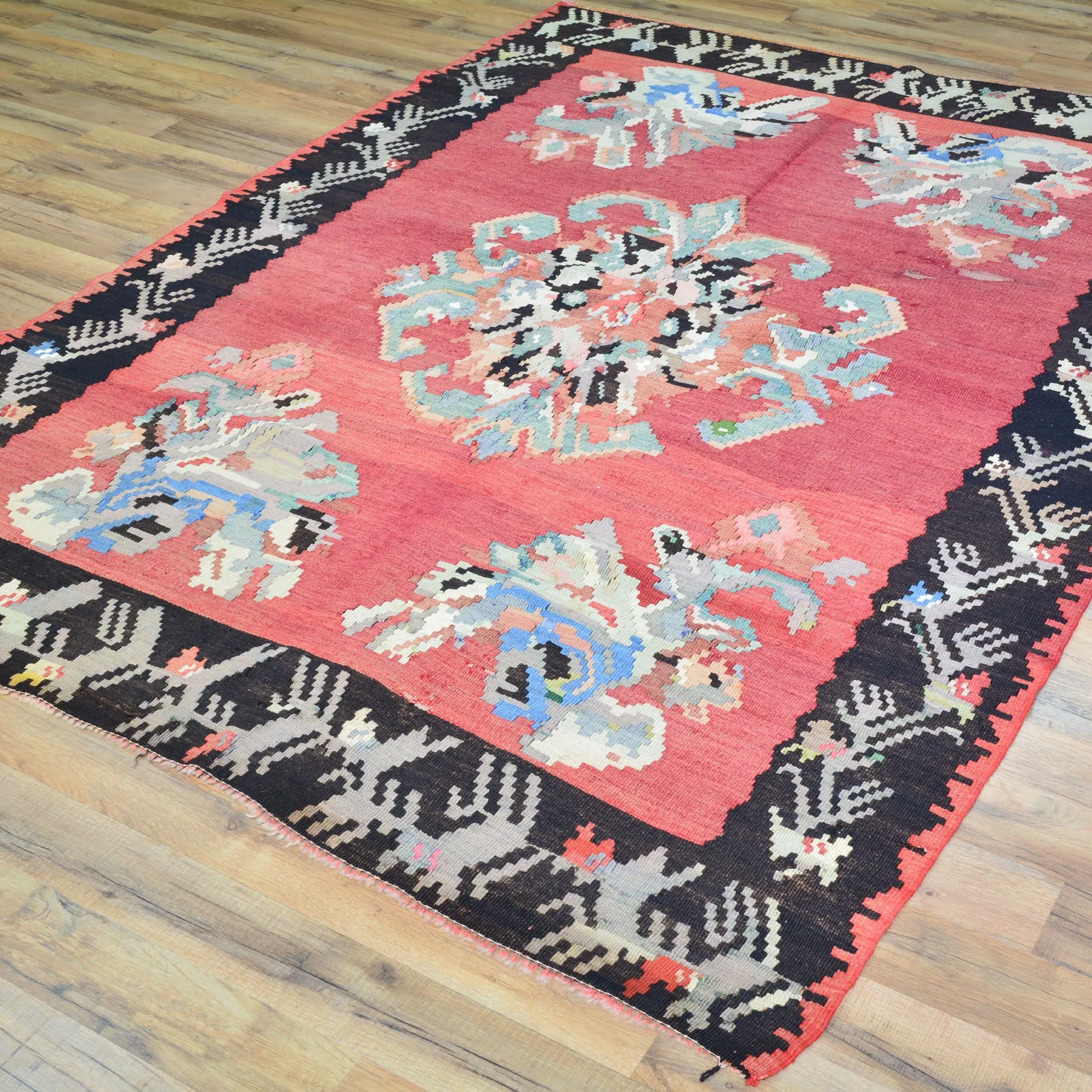 Hand-Woven Turkish Besarabian Kilim Flatweave Handmade Wool Rug (Size 4.11 X 7.0) Brrsf-1383