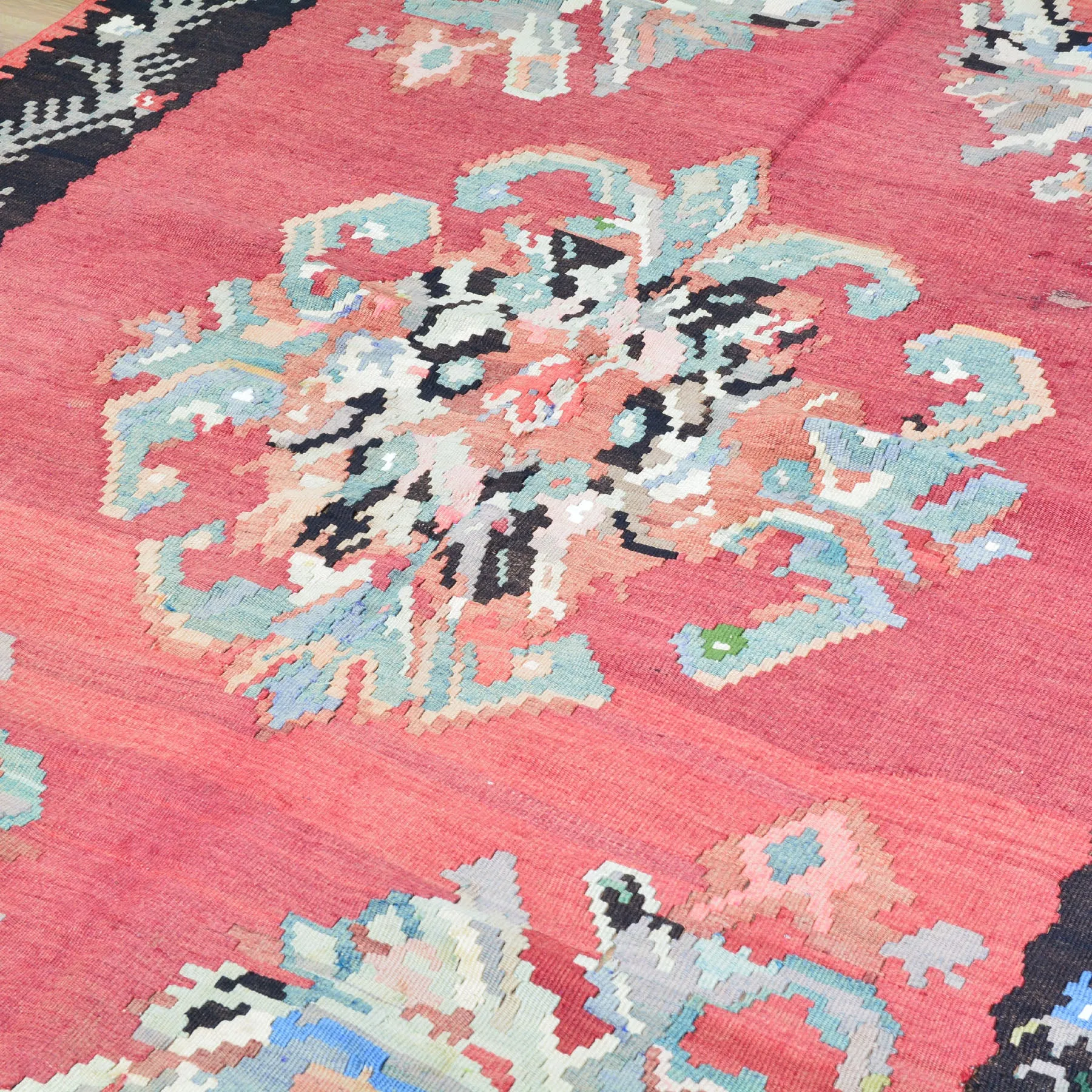 Hand-Woven Turkish Besarabian Kilim Flatweave Handmade Wool Rug (Size 4.11 X 7.0) Brrsf-1383
