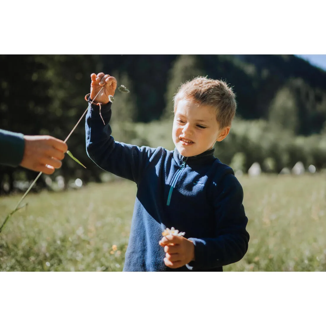 Hiking fleece - MH100 - Green - children 2-6 years