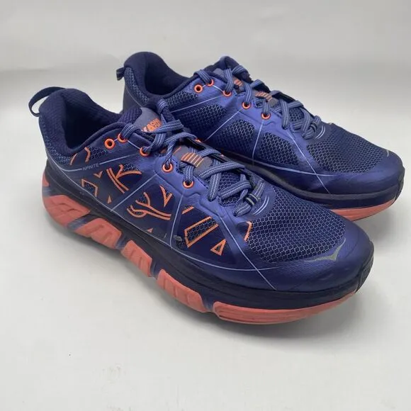 Hoka One One Infinite Shoes Women Size 10 Blue Coral Running Sneakers 3723