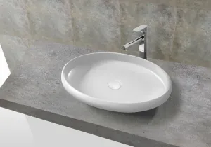 Hugi Oval Shaped Stone Basin - 600mm - B1155