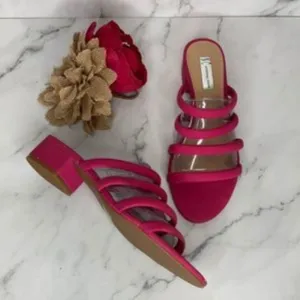 INC Magenta Lamia Block-Heel Sandals 8.5M