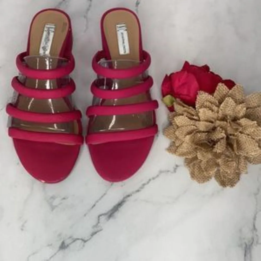 INC Magenta Lamia Block-Heel Sandals 8.5M