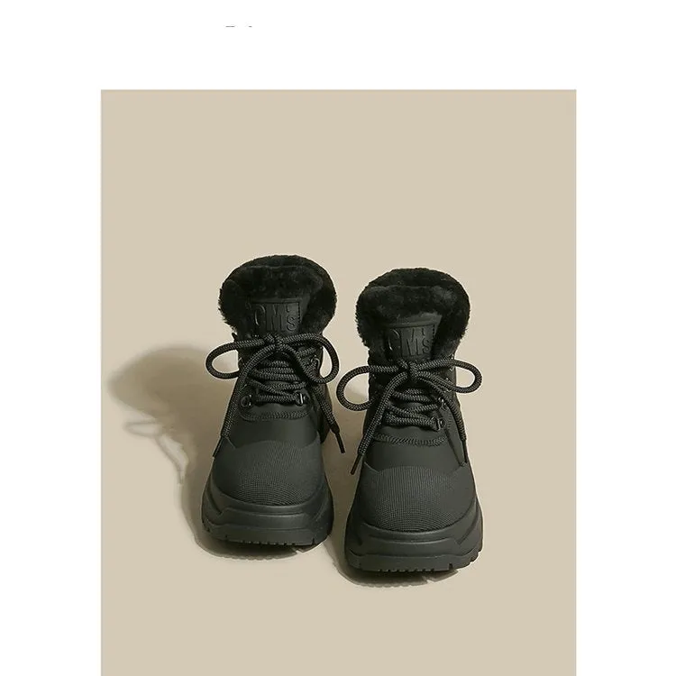 INSTOCK - [Amanno] Leather and fur Martin boots