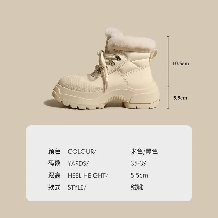 INSTOCK - [Amanno] Leather and fur Martin boots