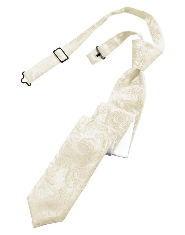 Ivory Tapestry Skinny Necktie