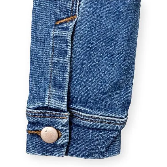J Brand Harlow Shrunken Blue Denim Jacket XS NWOT