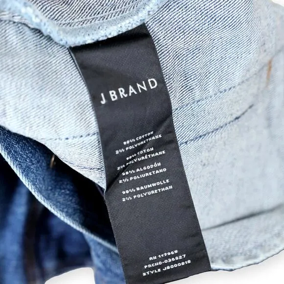 J Brand Harlow Shrunken Blue Denim Jacket XS NWOT