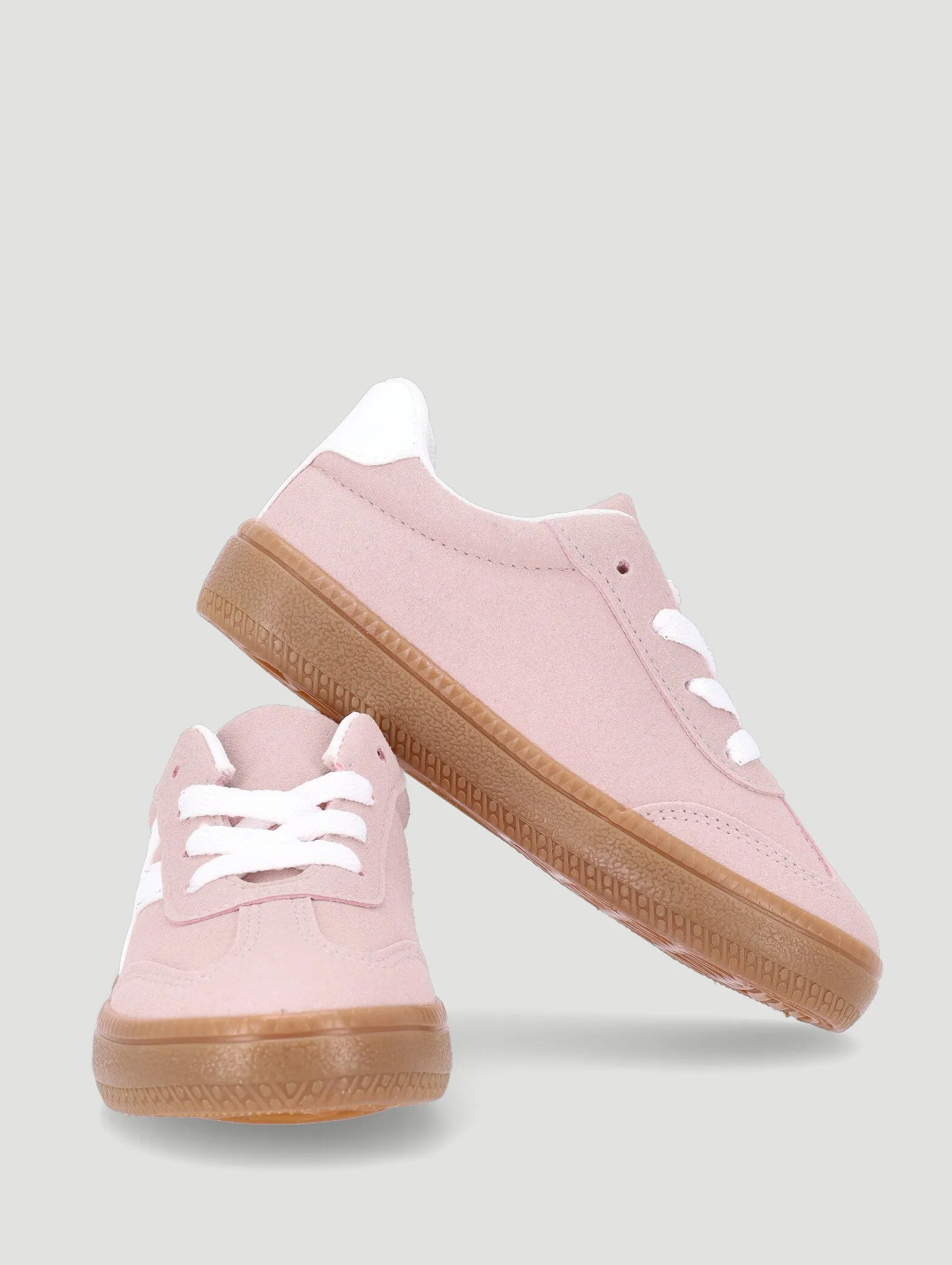 Keedo Girls Suede Skate Sneaker - Blush