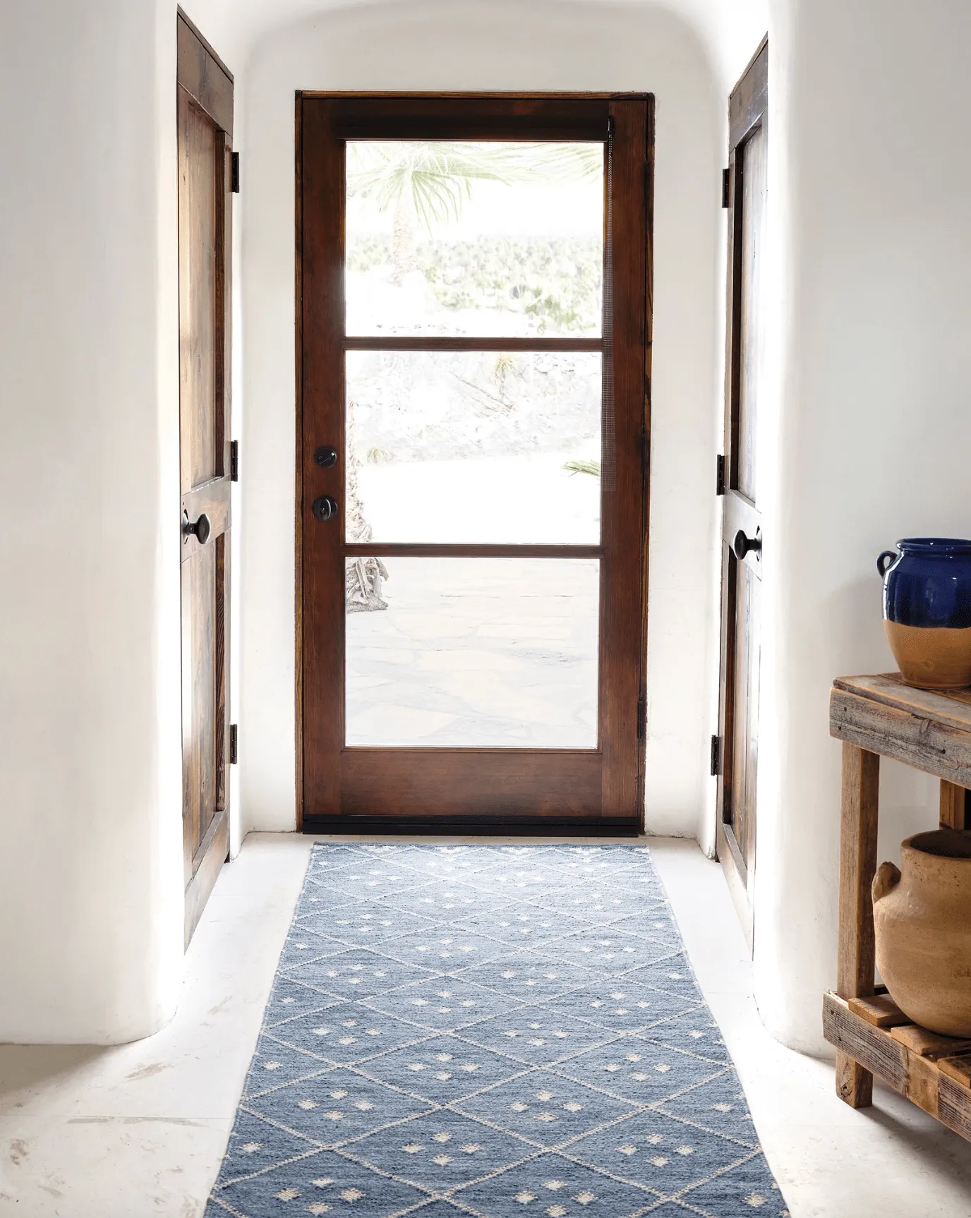 Kota Indigo Blue Woven Wool Rug