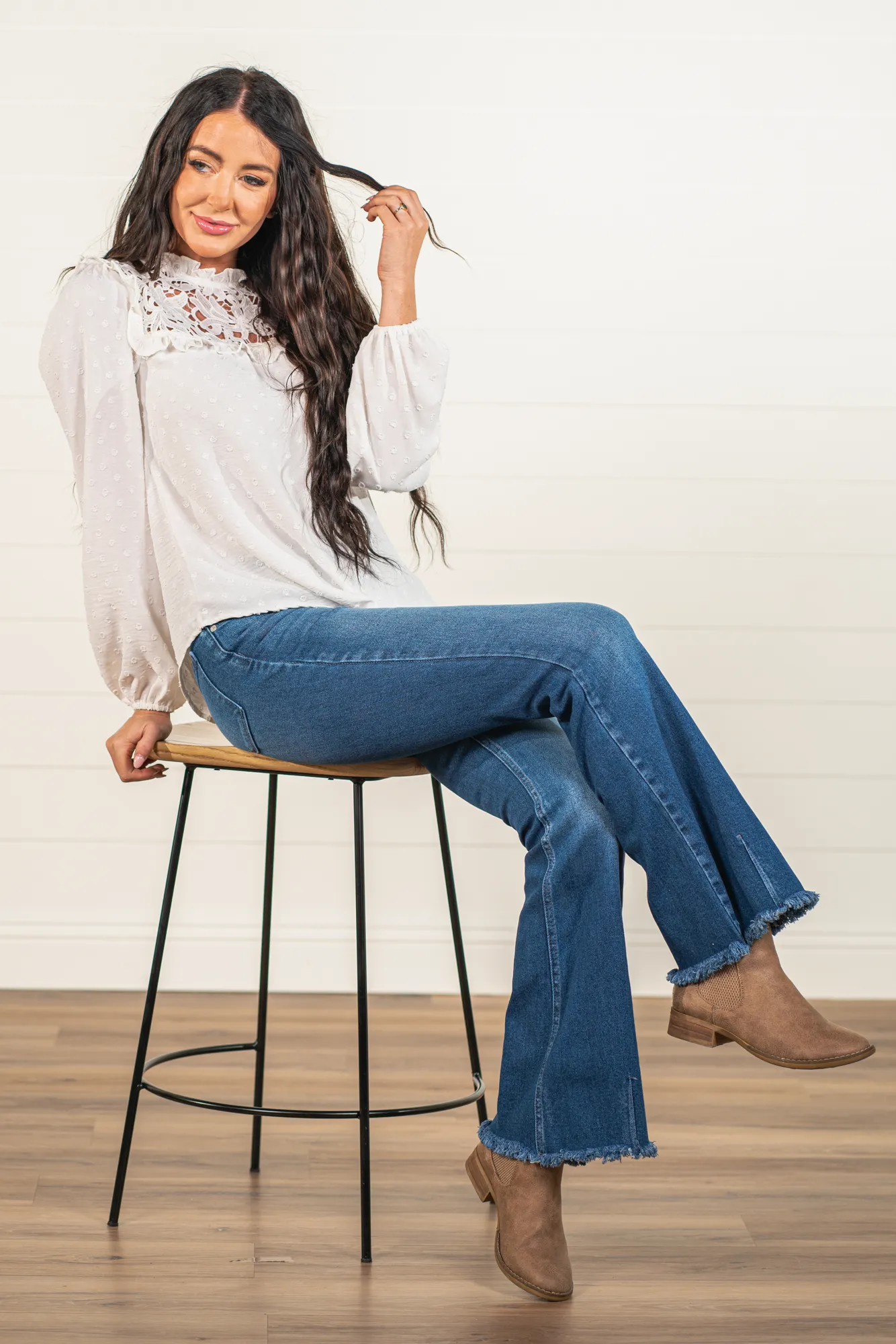 Lace Woven Blouse | Top