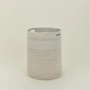 Large Woven Hamper - White