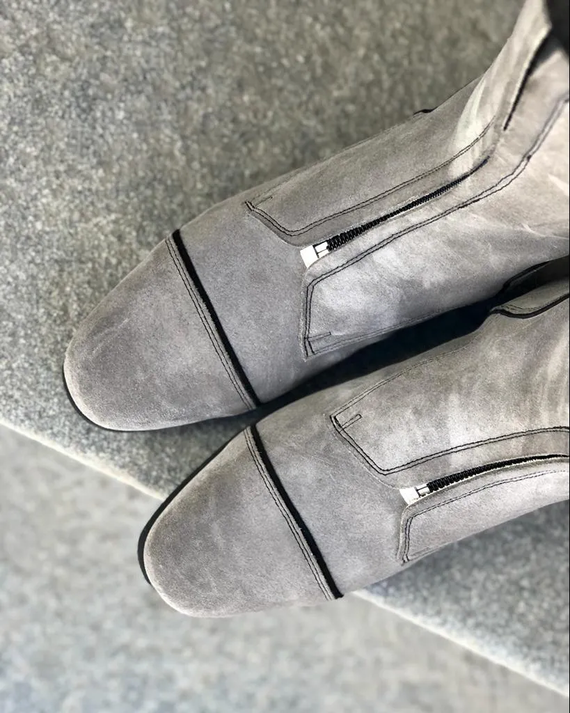 Light Grey Suede