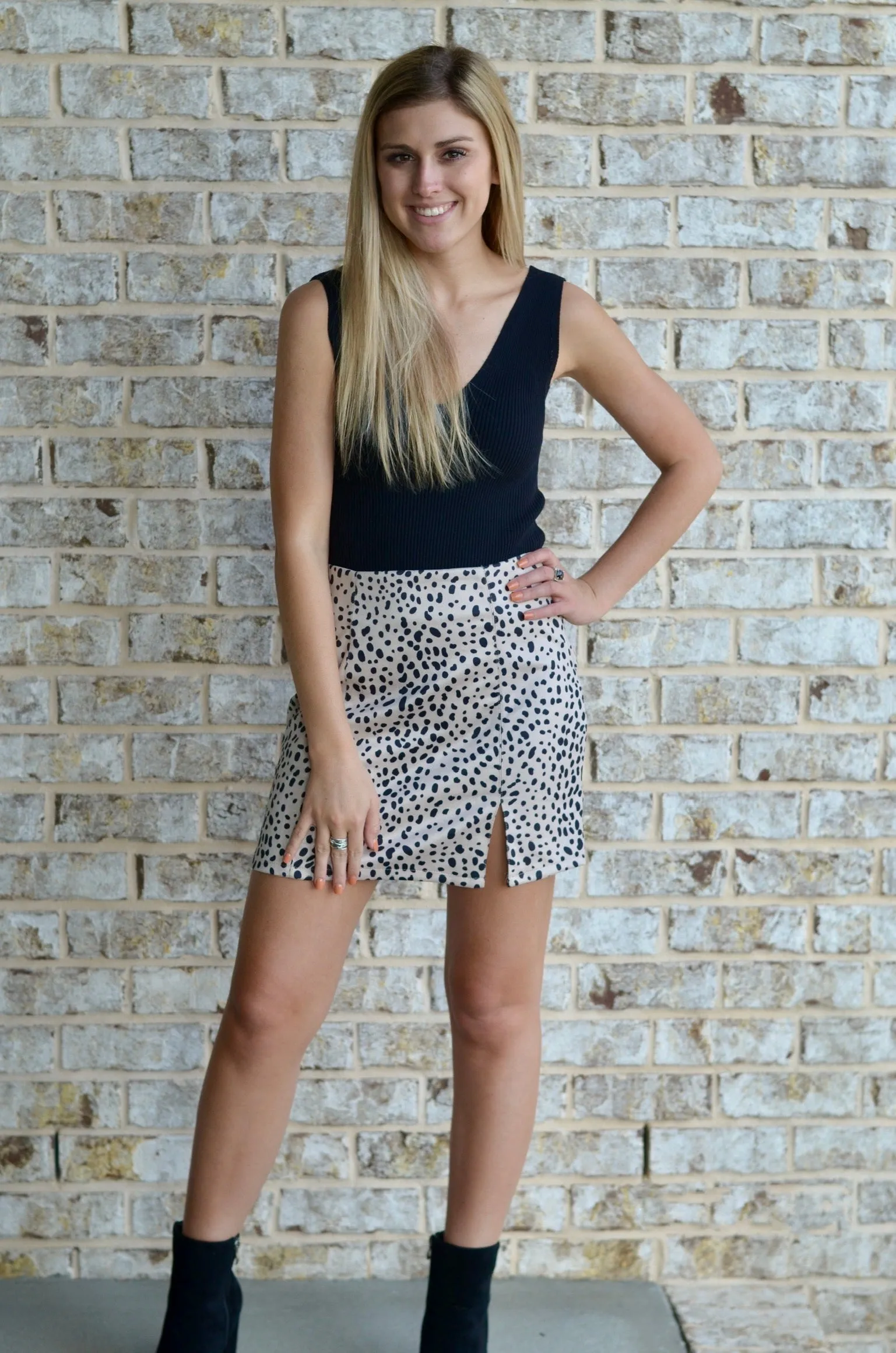 Lindsey Suede Cheetah Mini Skirt
