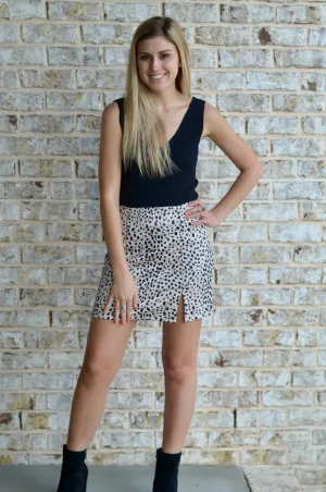 Lindsey Suede Cheetah Mini Skirt