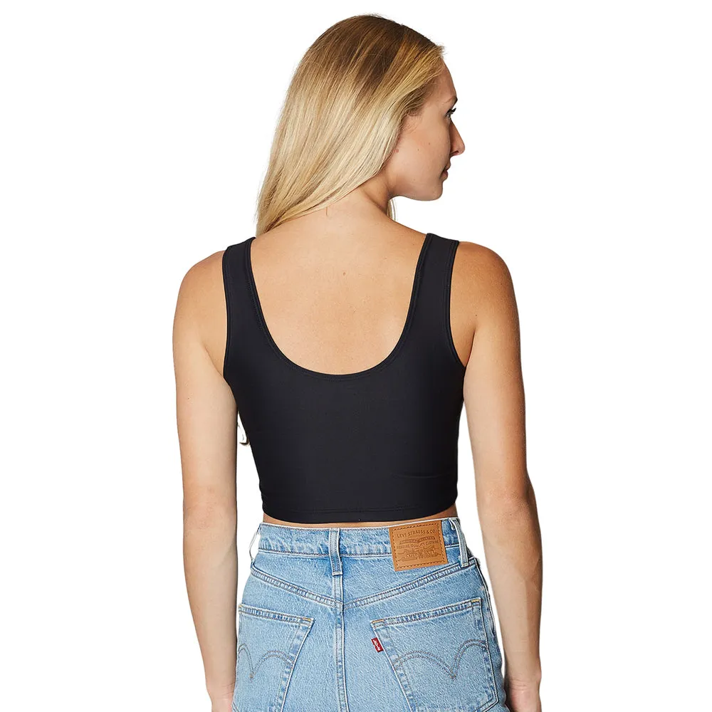 LSU Black Crop Tank Top