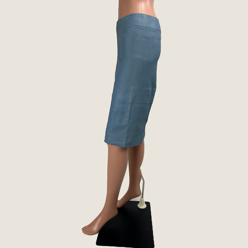 Maria and Cornajo Stretch Lambskin Leather Skirt 6