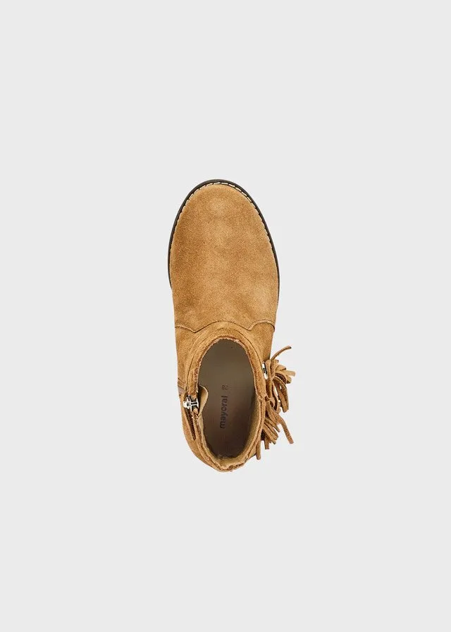 Mayoral Fringe Leather Suede Boots