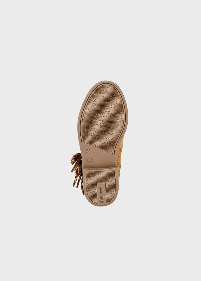Mayoral Fringe Leather Suede Boots