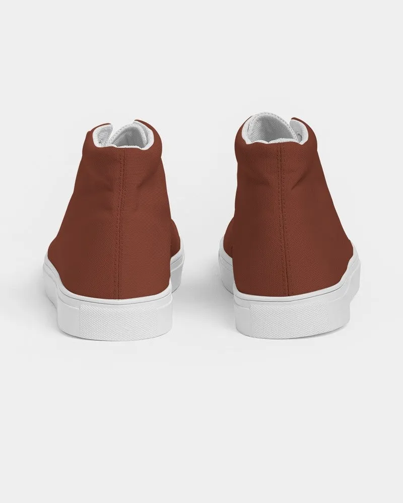 Medium Dark Midtone Red High-Top Canvas Sneakers | Men's | C0M80Y80K60