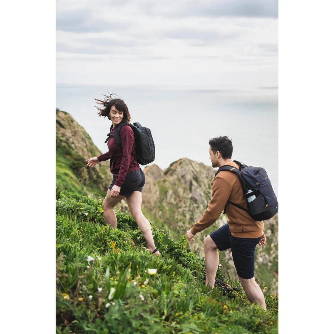 Men’s Crew-Neck Hiking Jumper - NH150