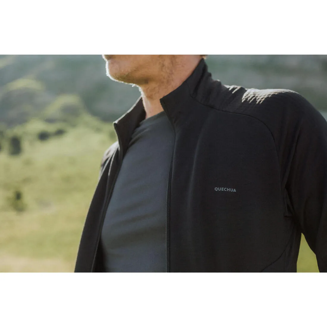 Men’s Hiking Thin Fleece Jacket - mh500 Light