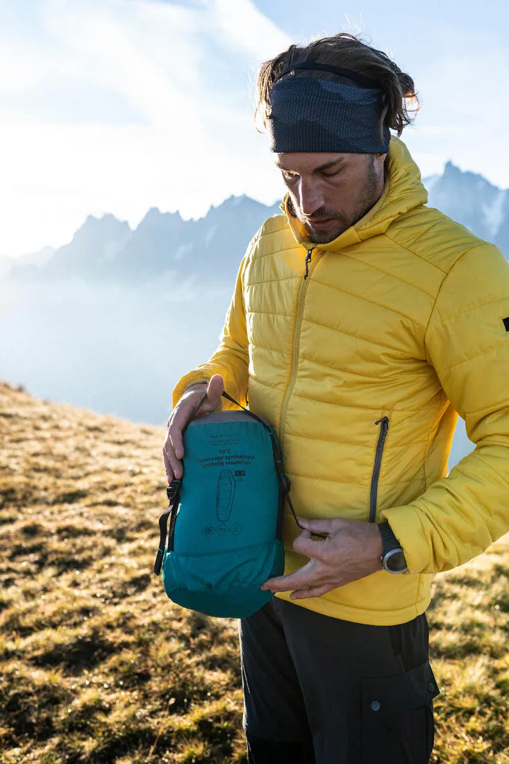 Men's Synthetic Mountain Trekking Hooded Padded Jacket - MT100 - 5°C
