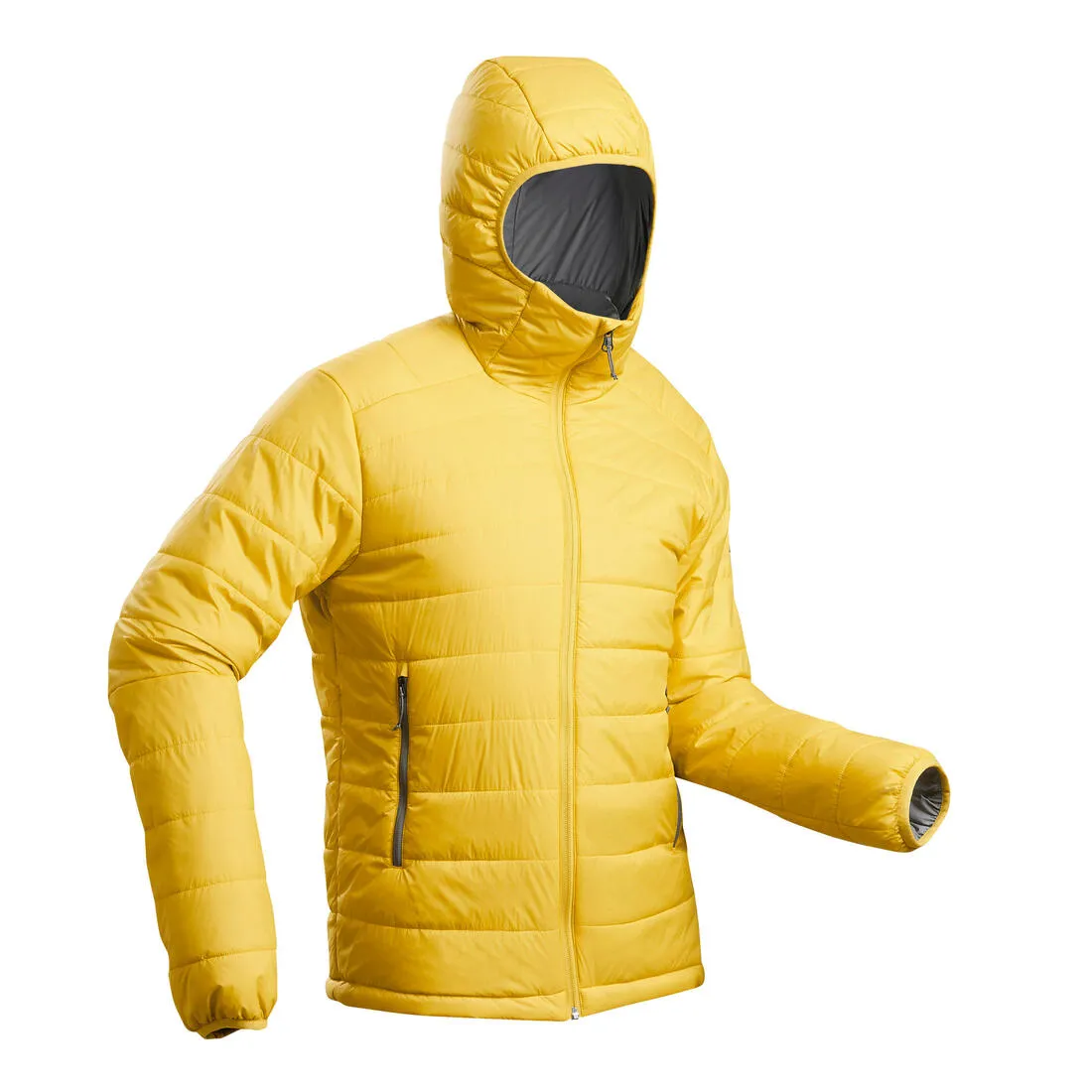Men's Synthetic Mountain Trekking Hooded Padded Jacket - MT100 - 5°C