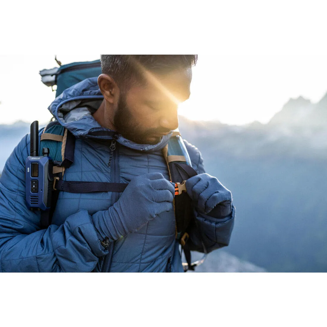 Men's Synthetic Mountain Trekking Hooded Padded Jacket - MT100 - 5°C