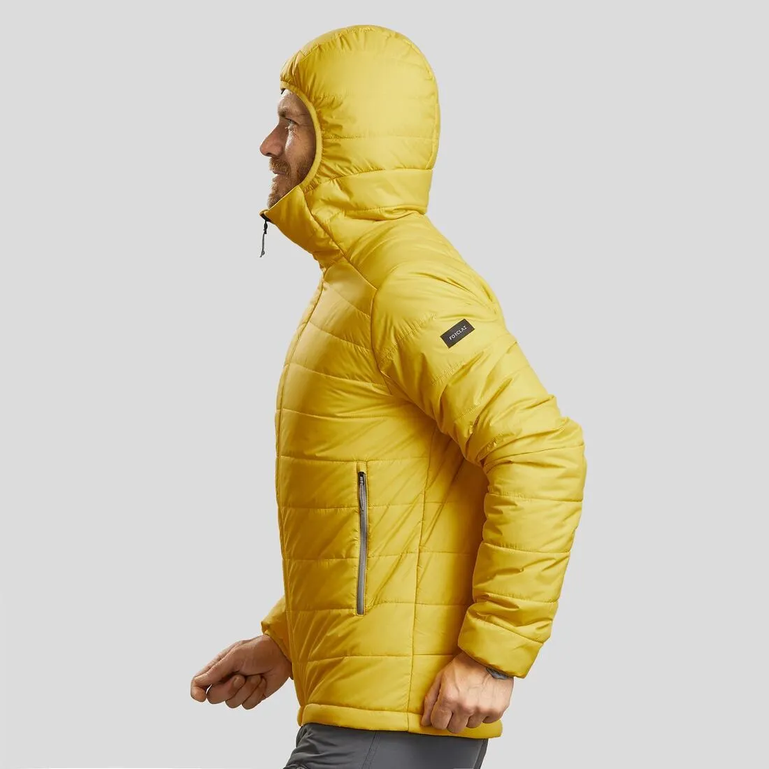 Men's Synthetic Mountain Trekking Hooded Padded Jacket - MT100 - 5°C
