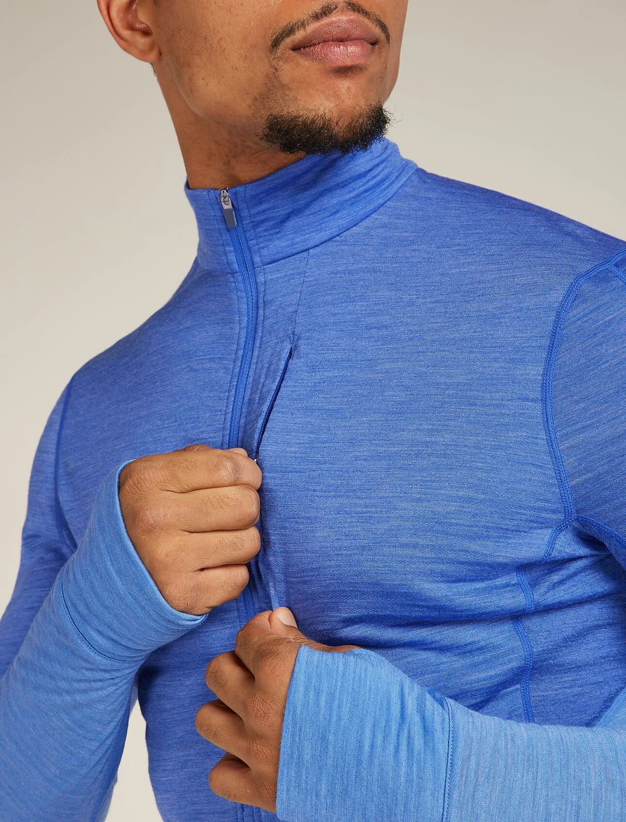 Merino Blend 200 Realfleece™ Descender Long Sleeve Half Zip Jacket (Men's) - IBBA56VY - Past Season