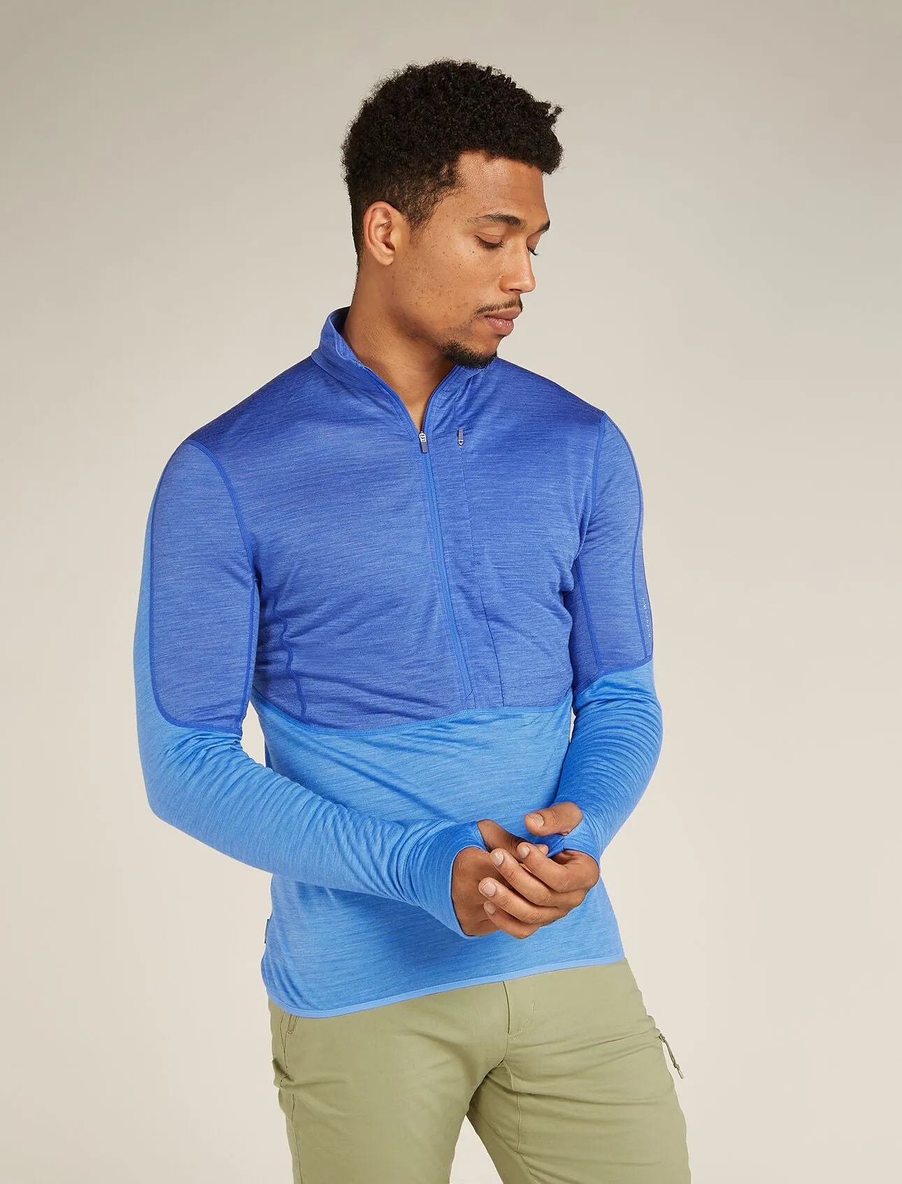 Merino Blend 200 Realfleece™ Descender Long Sleeve Half Zip Jacket (Men's) - IBBA56VY - Past Season